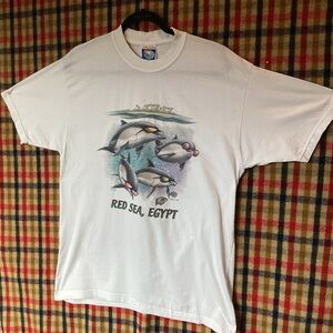 Vintage 2001 Dolphin for Egyptian Red Sea Egypt dolphins shirt Y2K